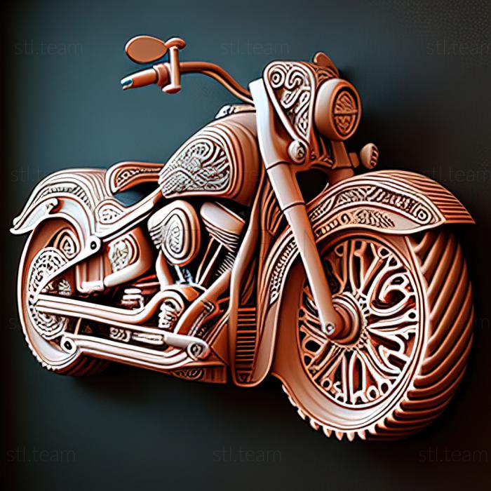 3D модель Harley Davidson CVO Softail Делюкс (STL)